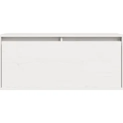 vidaXL Estanterías-Armario de pared de madera maciza de pino 80x30x35 cm