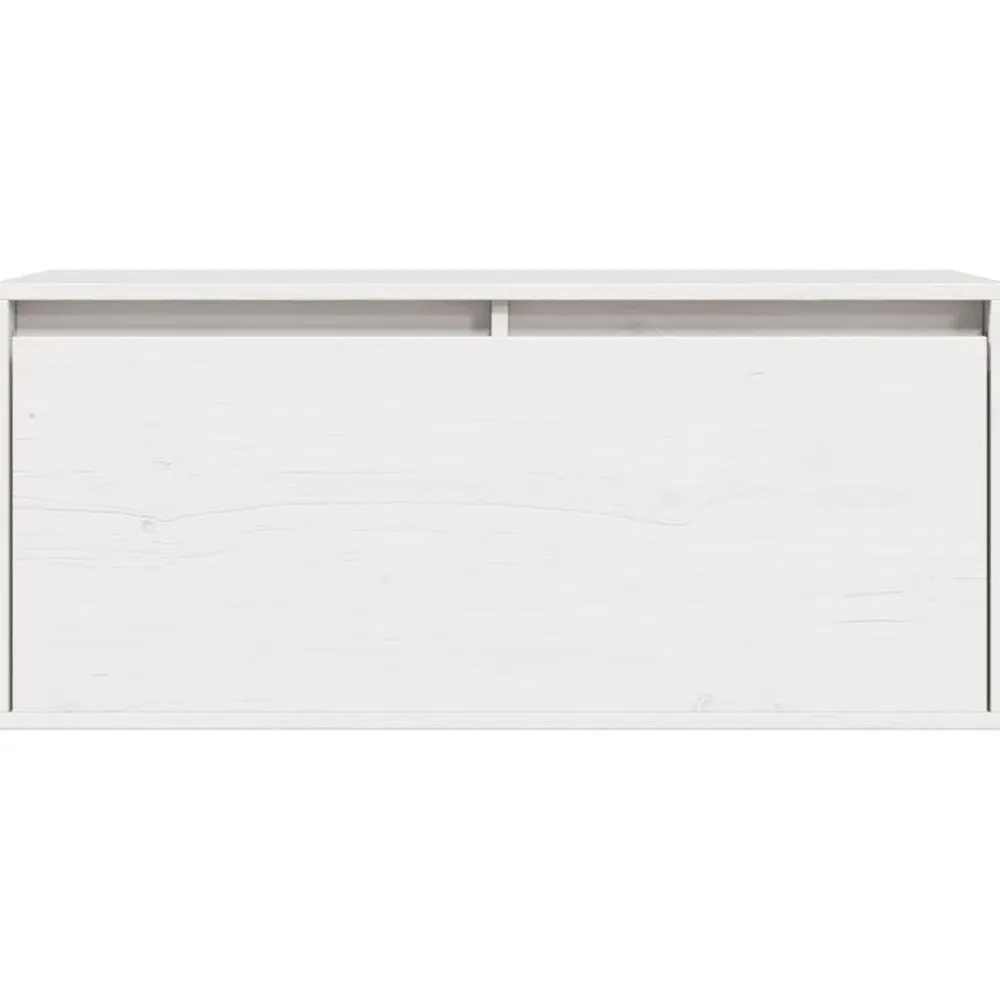vidaXL Estanterías-Armario de pared de madera maciza de pino 80x30x35 cm