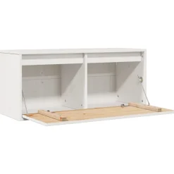 vidaXL Estanterías-Armario de pared de madera maciza de pino 80x30x35 cm