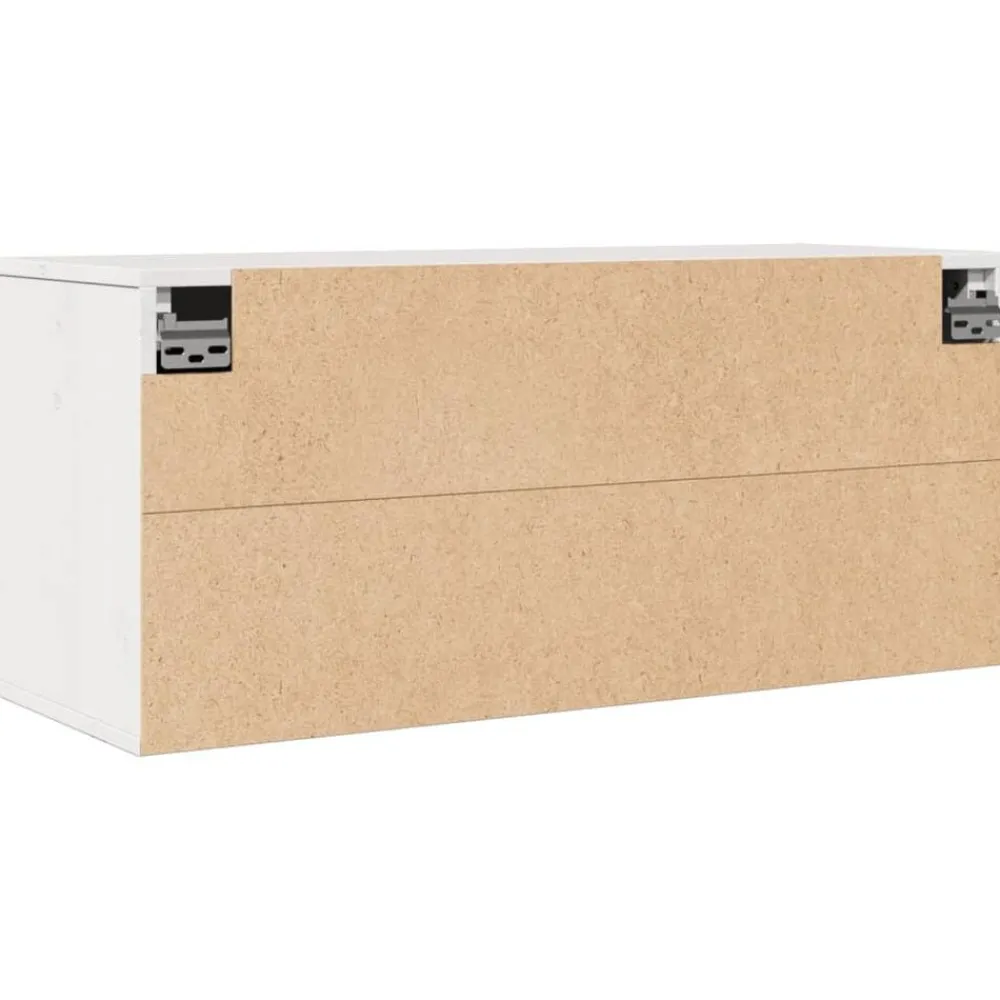 vidaXL Estanterías-Armario de pared de madera maciza de pino 80x30x35 cm
