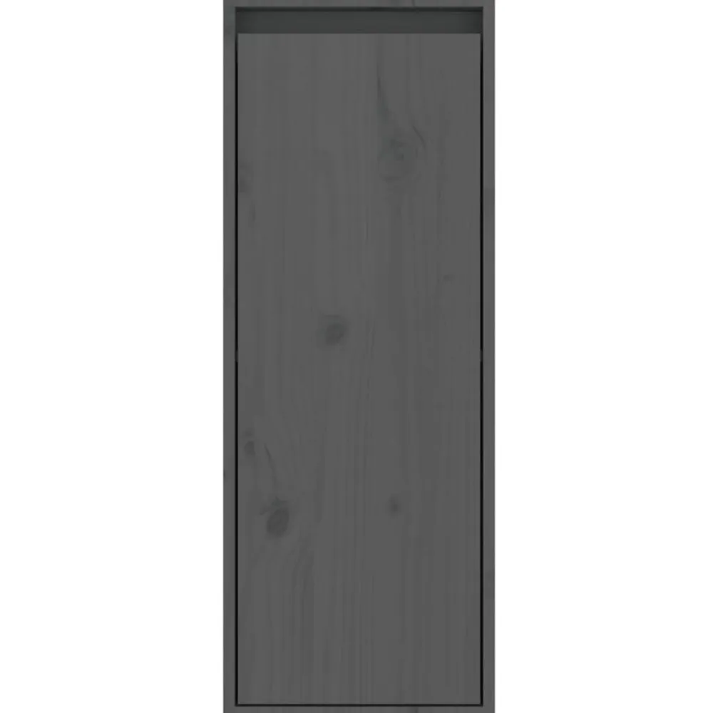 vidaXL Armario de pared de madera maciza de pino 30x30x80 cm Gris Best