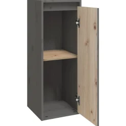 vidaXL Armario de pared de madera maciza de pino 30x30x80 cm Gris Best