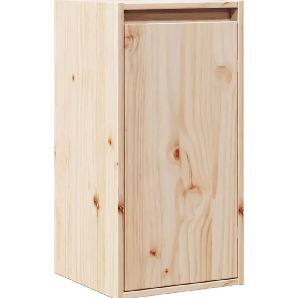 vidaXL Armario de pared de madera maciza de pino 30x30x60 cm Natural Clearance