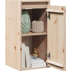 vidaXL Armario de pared de madera maciza de pino 30x30x60 cm Natural Clearance