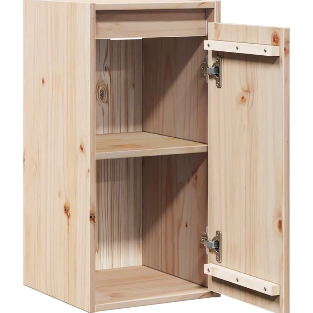 vidaXL Armario de pared de madera maciza de pino 30x30x60 cm Natural Clearance
