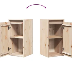 vidaXL Armario de pared de madera maciza de pino 30x30x60 cm Natural Clearance