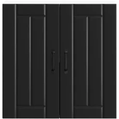 vidaXL Armarios Y Almacenamiento-Armario de pared de cocina Lucca madera ingeniería negra