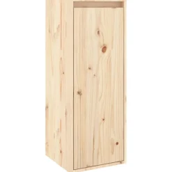 vidaXL Estanterías-Armario de pared de madera maciza de pino 30x30x80 cm