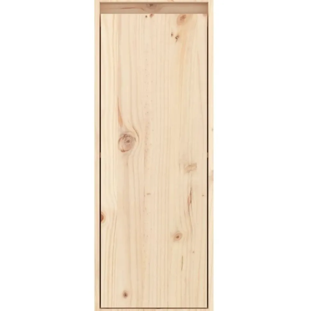 vidaXL Estanterías-Armario de pared de madera maciza de pino 30x30x80 cm