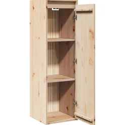 vidaXL Estanterías-Armario de pared de madera maciza de pino 30x30x100 cm
