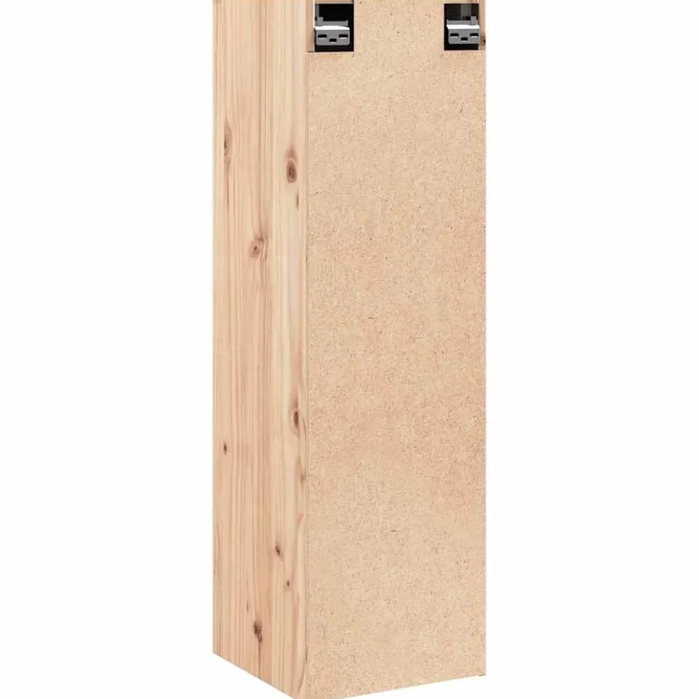 vidaXL Estanterías-Armario de pared de madera maciza de pino 30x30x100 cm