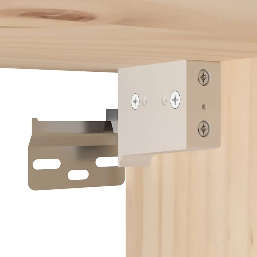 vidaXL Estanterías-Armario de pared de madera maciza de pino 30x30x100 cm