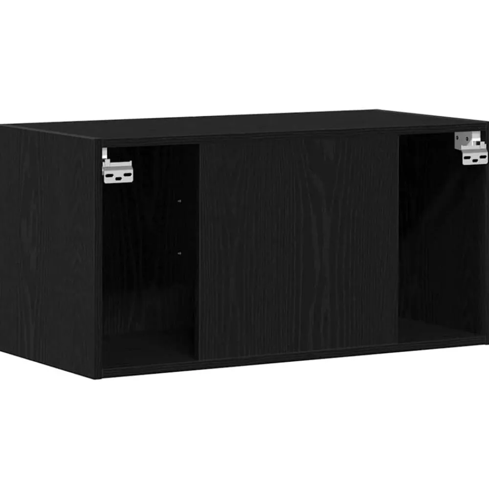 vidaXL Armario de pared de madera ingeniería 80x39x40 cm Roble negro Online