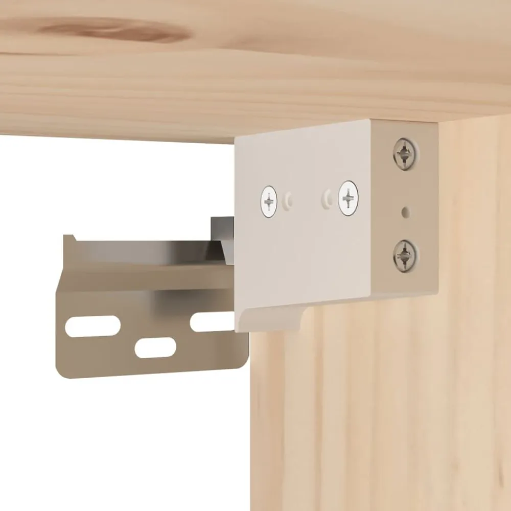 vidaXL Armario de pared de madera maciza de pino 80x30x35 cm Marrón Discount