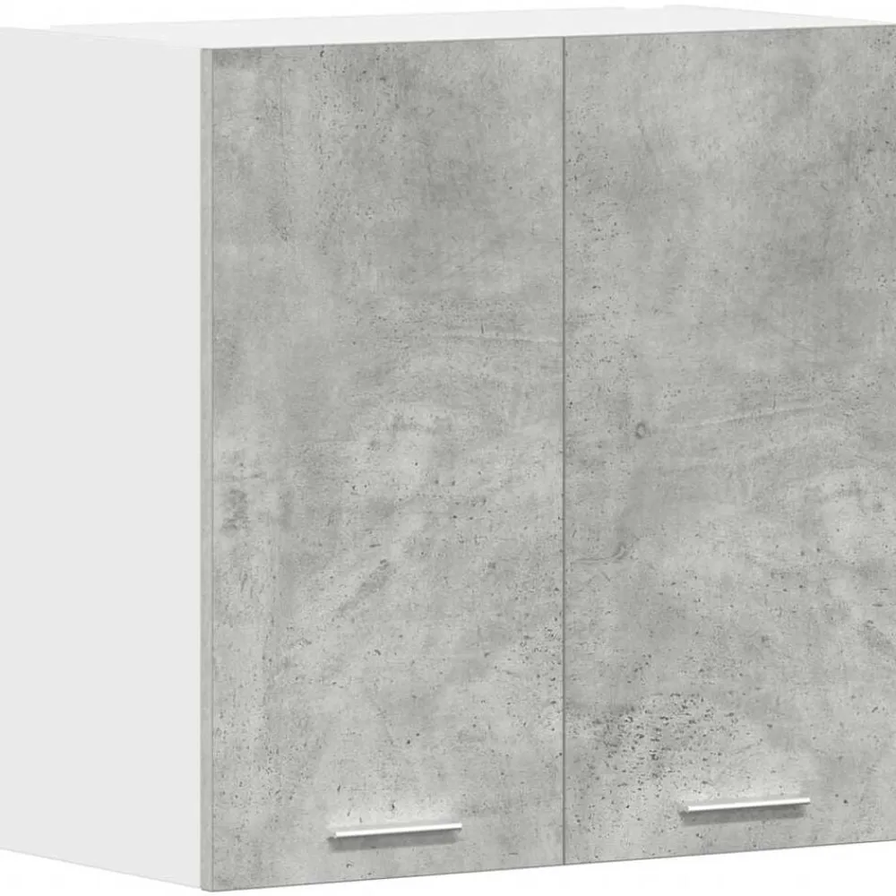 vidaXL Armarios Y Almacenamiento-Armario de pared de cocina madera de ingeniería gris hormigón