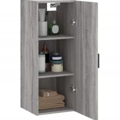 vidaXL Armarios Y Almacenamiento-Armario de pared 34,5x34x90 cm