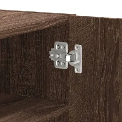 vidaXL Estanterías-Armario de pared madera de ingeniería marrón roble 75x35x60 cm