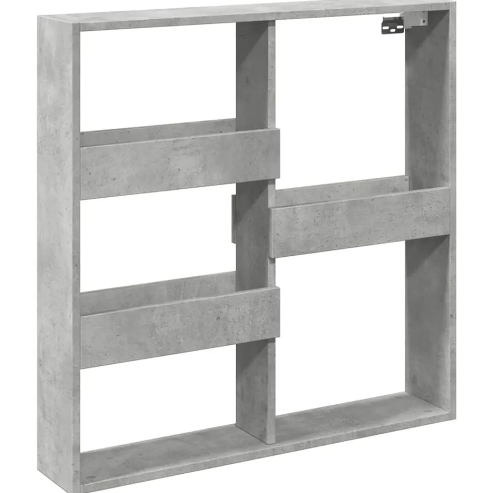 vidaXL Armario de pared madera ingeniería gris hormigón 80x15x80 cm Gris hormigón Online