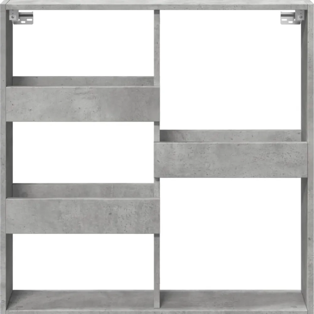 vidaXL Armario de pared madera ingeniería gris hormigón 80x15x80 cm Gris hormigón Online