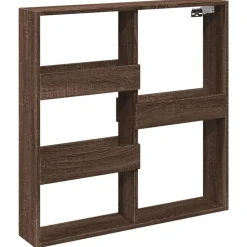 vidaXL Armario de pared madera de ingeniería marrón roble 80x15x80 cm Marr&oacute;n roble Outlet
