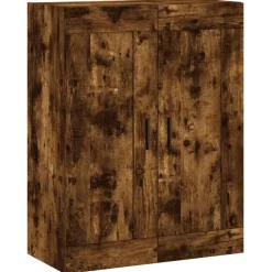 vidaXL Armario de pared madera ingeniería 69,5x34x90 cm Roble ahumado Hot