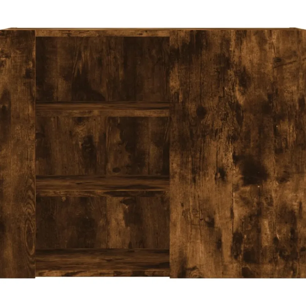 vidaXL Armario de pared madera de ingeniería 75x35x60 cm Roble ahumado Outlet