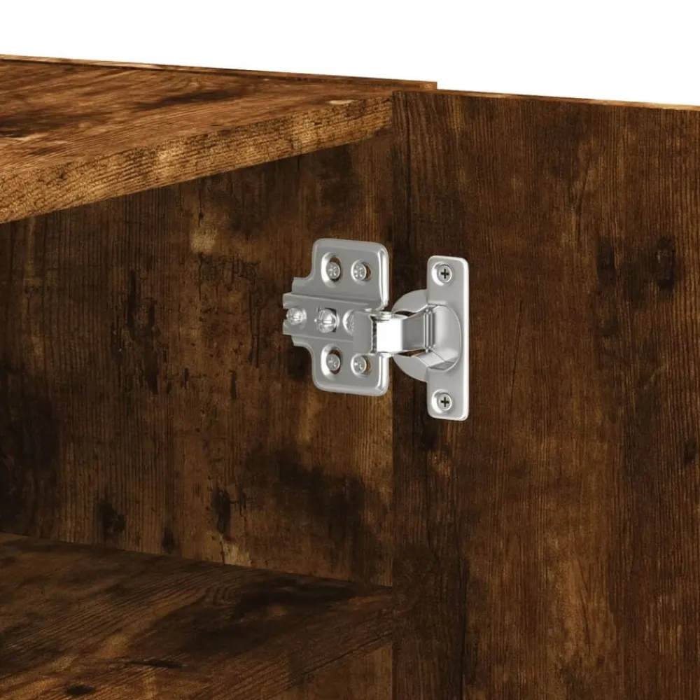 vidaXL Armario de pared madera de ingeniería 75x35x60 cm Roble ahumado Outlet