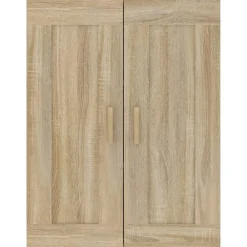 vidaXL Estanterías-Armario de pared madera ingeniería 69,5x32,5x90 cm