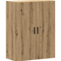 vidaXL Armarios Y Almacenamiento-Armario de pared madera ingeniería marrón roble 69,5x34x90 cm