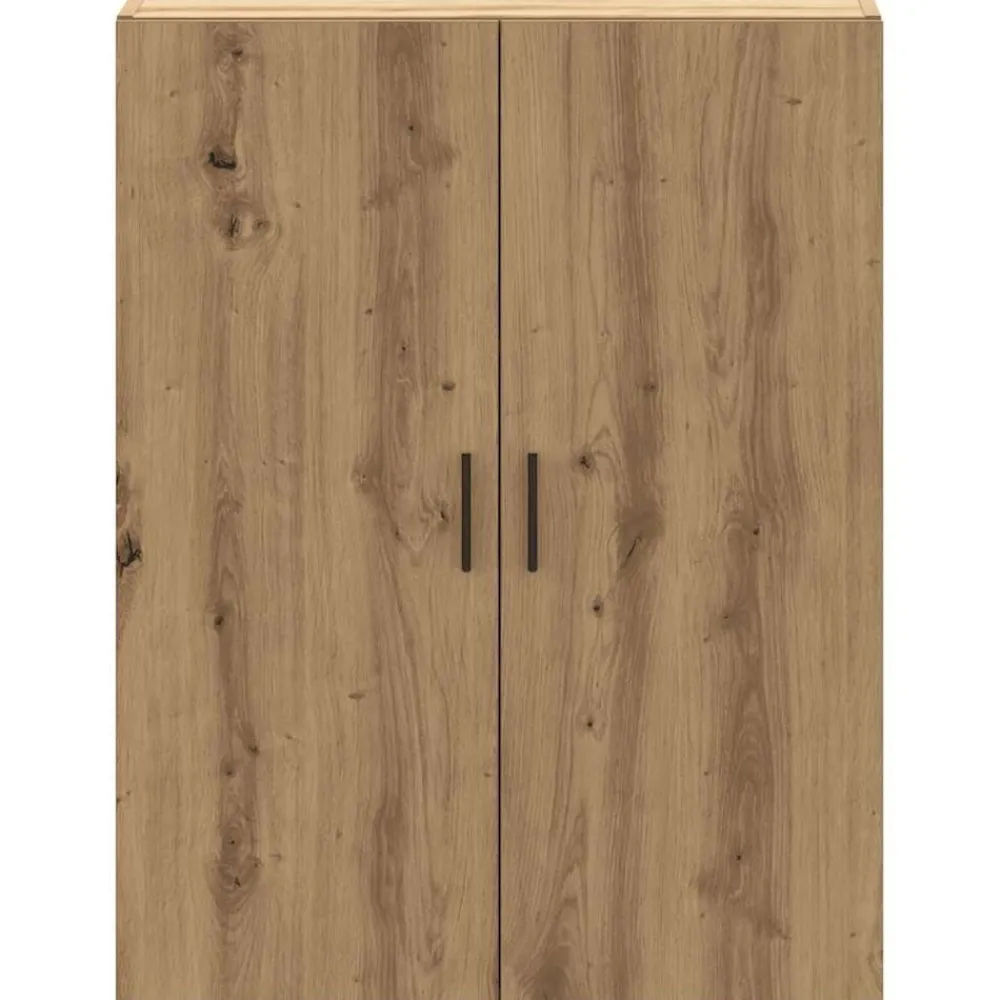 vidaXL Armarios Y Almacenamiento-Armario de pared madera ingeniería marrón roble 69,5x34x90 cm