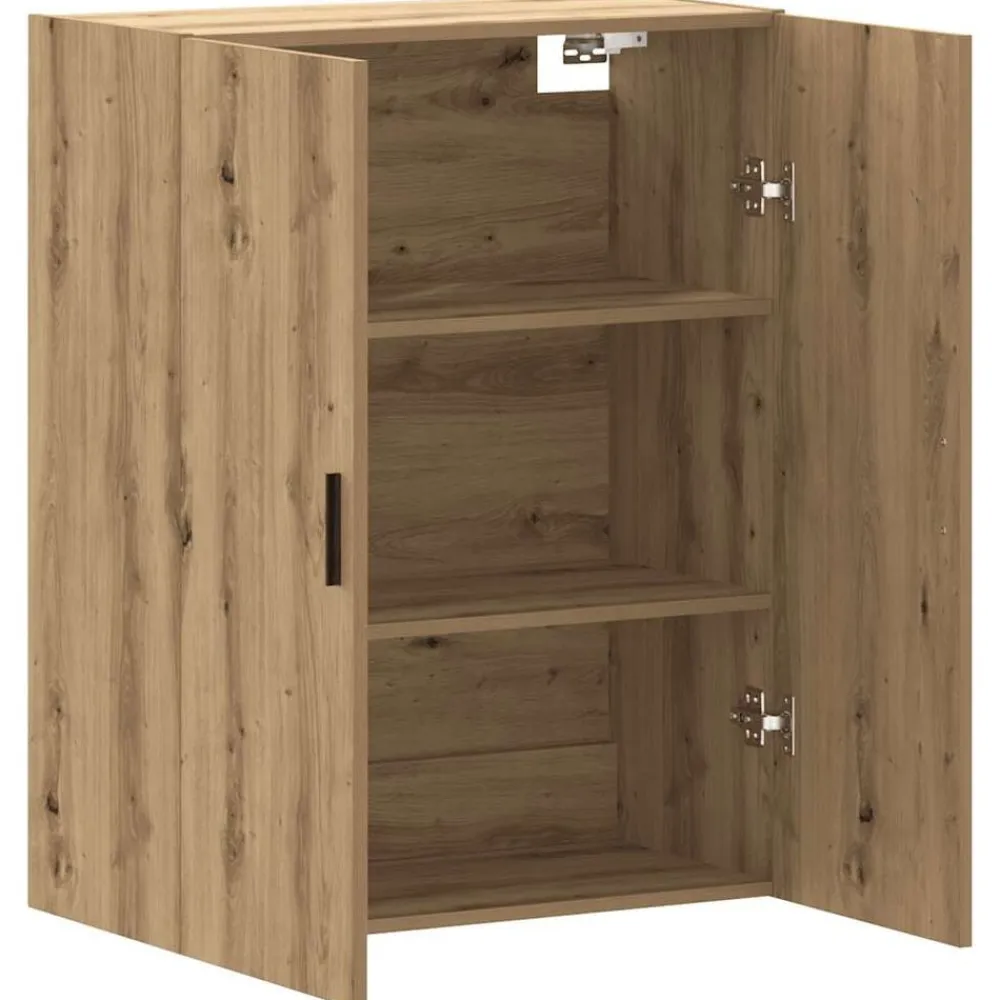 vidaXL Armarios Y Almacenamiento-Armario de pared madera ingeniería marrón roble 69,5x34x90 cm