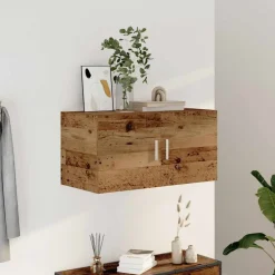 vidaXL Armario de pared madera ingeniería envejecida 80x39x40 cm Madera antigua Outlet