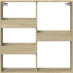vidaXL Armario de pared madera de ingeniería 80x15x80 cm Roble Sonoma New