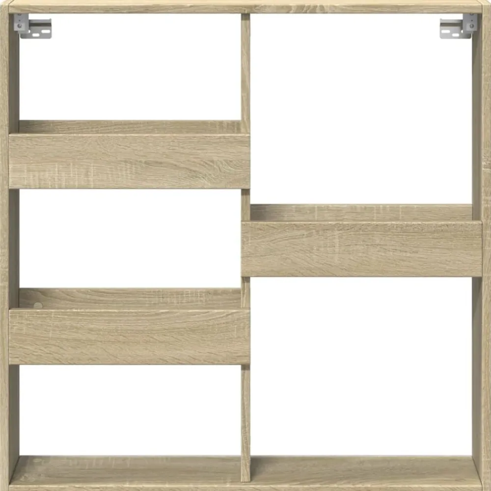 vidaXL Armario de pared madera de ingeniería 80x15x80 cm Roble Sonoma New