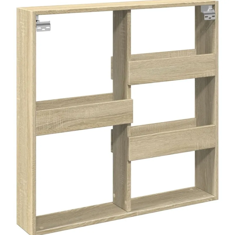 vidaXL Armario de pared madera de ingeniería 80x15x80 cm Roble Sonoma New