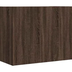 vidaXL Estanterías-Armario de pared madera de ingeniería marrón roble 75x35x60 cm
