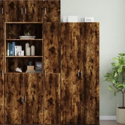 vidaXL Armario de pared madera ingeniería 30x42,5x40 cm Roble ahumado Sale