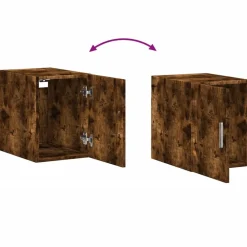 vidaXL Armario de pared madera ingeniería 30x42,5x40 cm Roble ahumado Sale