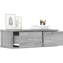 vidaXL Estanterías-Armario de pared madera contrachapada 60x26x18,5 cm