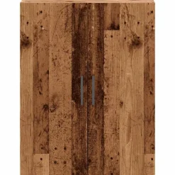 vidaXL Armarios Y Almacenamiento-Armario de pared madera de ingeniería envejecida 69,5x34x90 cm