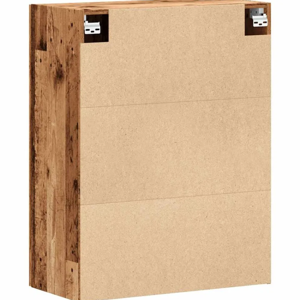 vidaXL Armarios Y Almacenamiento-Armario de pared madera de ingeniería envejecida 69,5x34x90 cm