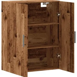 vidaXL Armarios Y Almacenamiento-Armario de pared madera de ingeniería envejecida 69,5x34x90 cm