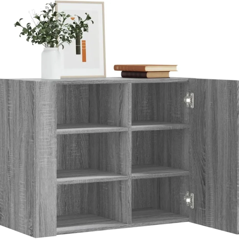 vidaXL Armario de pared madera de ingeniería 75x35x60 cm Gris sonoma Sale