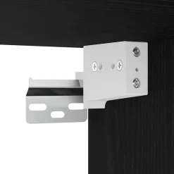 vidaXL Almacenamiento Industrial-Armario de pared para garaje madera de ingeniería negra