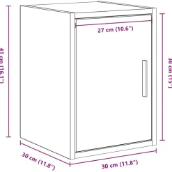 vidaXL Armario de pared para garaje madera ingeniería Madera antigua Clearance