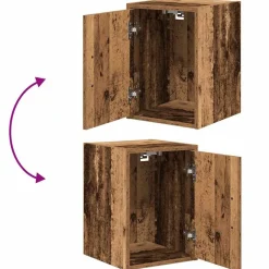 vidaXL Armario de pared para garaje madera ingeniería Madera antigua Clearance