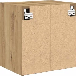 vidaXL Almacenamiento Industrial-Armario de pared para garaje madera ingeniería artesanal roble