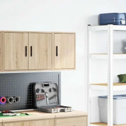 vidaXL Almacenamiento Industrial-Armario de pared para garaje madera de ingeniería