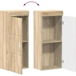 vidaXL Armarios Y Almacenamiento-Armario de pared para baño TULUM 37 x 24,5 x 86 cm