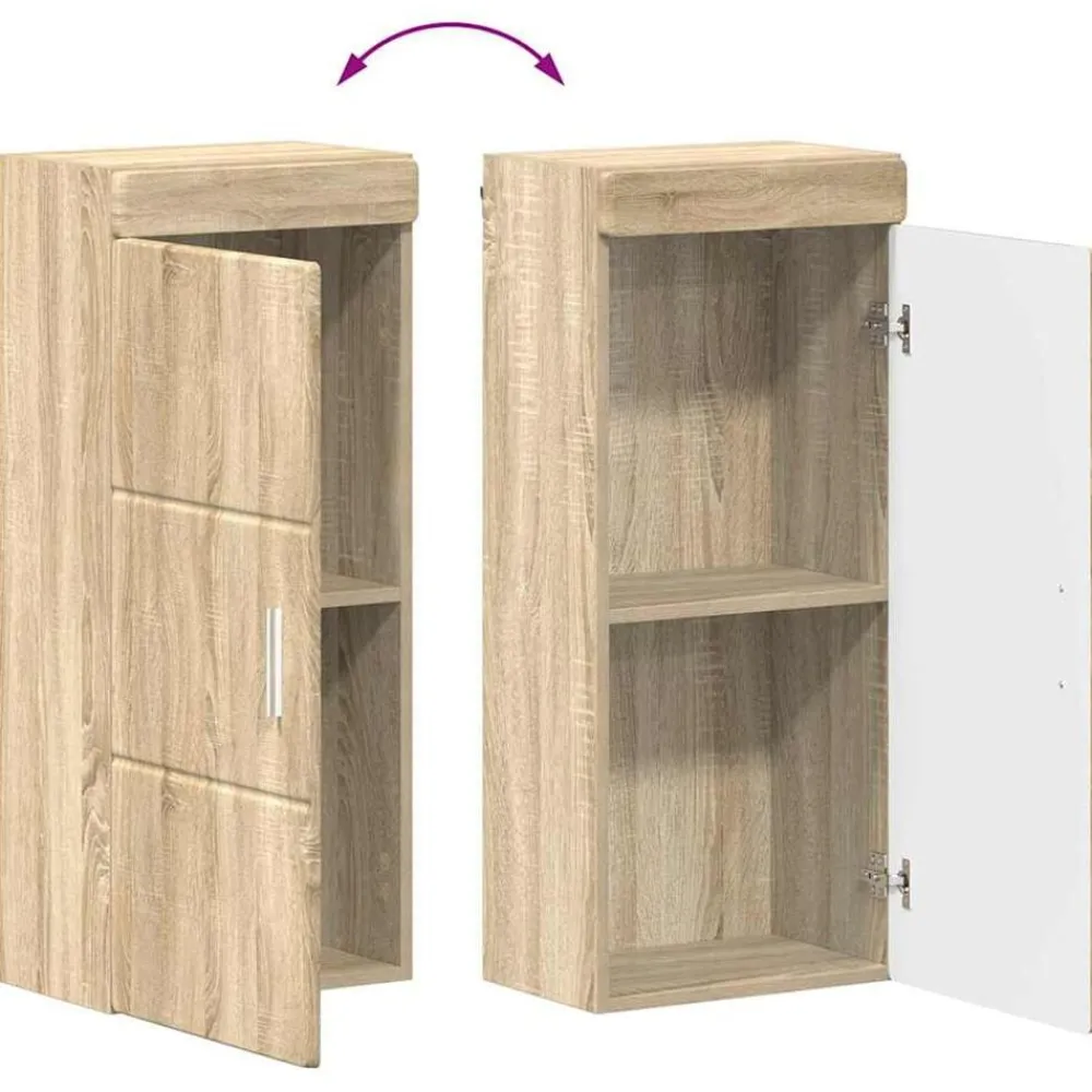 vidaXL Armarios Y Almacenamiento-Armario de pared para baño TULUM 37 x 24,5 x 86 cm